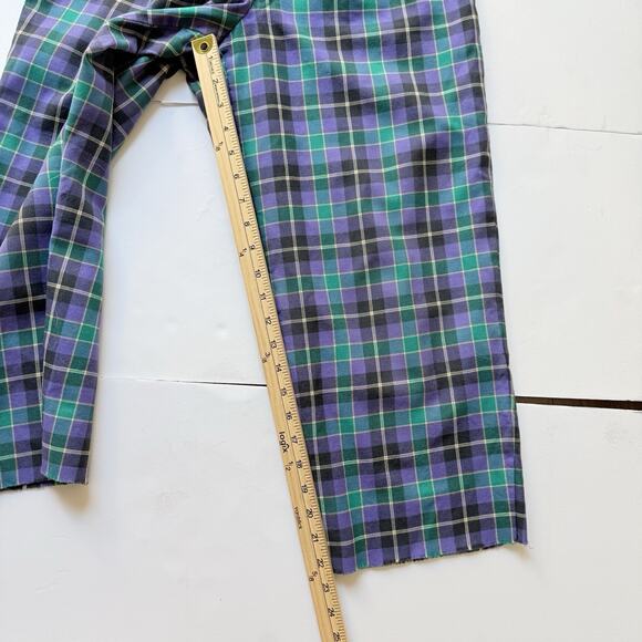 Vtg 80s 90s Lacoste Plaid Golf Pants Old Money Preppy Academia 100% Wool Japan - Picture 3 of 7